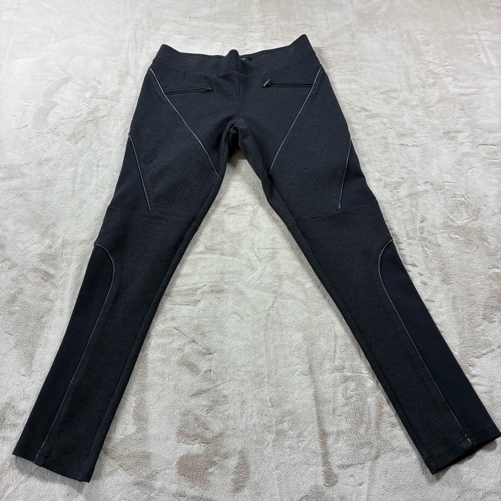 Parasuco Stretch Panel Leggings Black Activewear Streetwear Fall Womens